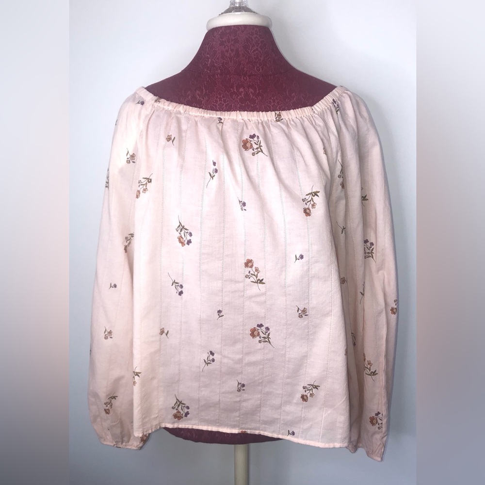 a.n.a Off the shoulder floral Dusty Pink Top Size XXL